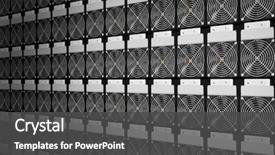  Presentation with mining - PPT layouts featuring cryptocurrency mining farm for bitcoin background and a dark gray colored foreground