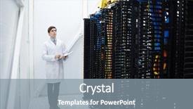  Presentation with miner - Beautiful theme featuring cryptocurrency technical center learning characteristics backdrop and a gray colored foreground