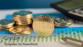  Presentation with money bitcoin - Audience pleasing PPT layouts consisting of cryptocurrencys-new-digital-money-bitcoin backdrop and a coral colored foreground