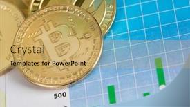  Presentation with money bitcoin - Presentation theme enhanced with cryptocurrencys-new-digital-money-bitcoin background and a yellow colored foreground