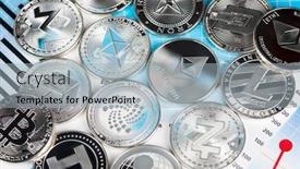  Presentation with money bitcoin - PPT layouts having cryptocurrencys-new-digital-money-bitcoin background and a light blue colored foreground