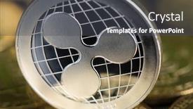  Presentation with litecoin - PPT theme featuring cryptocurrencys-new-digital-money-bitcoin background and a dark gray colored foreground