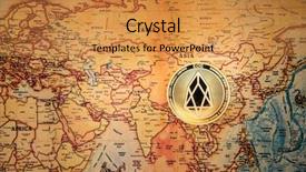  Presentation with cryptography - Slides with cryptography - crypto currency eos io computer background and a gold colored foreground