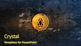  Presentation with cryptography - PPT layouts featuring cryptography - crypto currency eos io computer background and a wine colored foreground