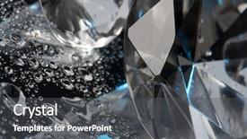  Presentation with crystal - PPT layouts having crystal and liquid background and a dark gray colored foreground
