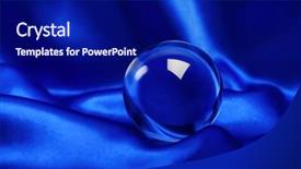  Presentation with blue crystal - Beautiful slides featuring crystal ball shot on blue backdrop and a navy blue colored foreground