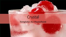  Presentation with crystal ice - Amazing presentation having crystal clear glass of carbonated backdrop and a coral colored foreground