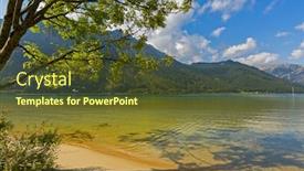  Presentation with crystal blue - Amazing PPT theme having crystal clear lake water of achensee lake in blue green shade of fresh turquoise water northern part of achen lake during autumn in tyrol austria europe backdrop and a tawny brown colored foreground