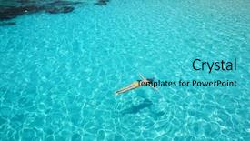  Presentation with crystal - Colorful presentation theme enhanced with crystal clear turquoise water backdrop and a  colored foreground