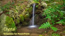  Presentation with mountain water - Beautiful presentation featuring crystal clear water of mountain backdrop and a tawny brown colored foreground