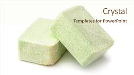  Presentation with fragrance - Amazing PPT layouts having crystal flowers green - two fragrance bath cubes isolated backdrop and a  colored foreground