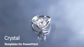  Presentation with community engagement - PPT theme with crystal gifts jewllereies - beautiful engagement ring on reflective background and a  colored foreground