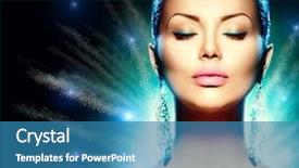  Presentation with fashion accessories - Presentation design having crystal gifts jewllereies - fashion glamour model woman portrait background and a teal colored foreground