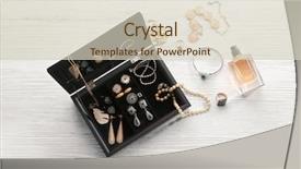  Presentation with crystal - Amazing presentation theme having crystal gifts jewllereies - jewelry accessories in box backdrop and a soft green colored foreground