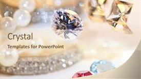  Presentation with crystal - Colorful presentation design enhanced with crystal gifts jewllereies - jewels backdrop and a lemonade colored foreground