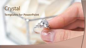  Presentation with engagement - Slide deck enhanced with crystal gifts jewllereies - woman holding beautiful engagement ring background and a lemonade colored foreground