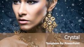  Presentation with rich - Colorful theme enhanced with crystal gifts jewllereies - young beautiful and rich woman backdrop and a coral colored foreground