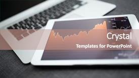  Presentation with crystal - Theme consisting of crystal graphics - analyzing stock market from digital background and a coral colored foreground