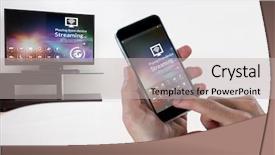  Presentation with crystal - Amazing slides having crystal graphics - close-up of cropped hands holding backdrop and a light gray colored foreground