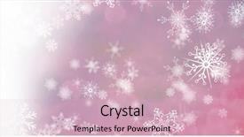  Presentation with crystal - Presentation theme featuring crystal graphics - digital composite of snowflakes background and a soft green colored foreground