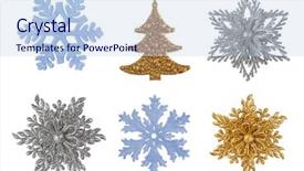  Presentation with animated christmas snowflakes - Cool new presentation design with crystal graphics - set of christmas snowflakes isolated backdrop and a sky blue colored foreground