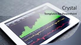  Presentation with crystal - Slide set enhanced with crystal graphics - stock analysis background and a  colored foreground