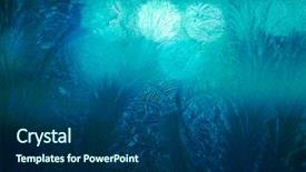  Presentation with ice frozen - Beautiful slide deck featuring crystal graphics - winter ice frost frozen background backdrop and a ocean colored foreground