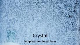  Presentation with winter ice - Slide set having crystal graphics - winter ice frost frozen background background and a light blue colored foreground