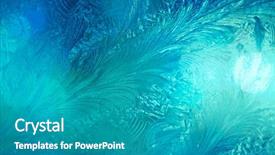  Presentation with ice frozen - Colorful slide set enhanced with crystal graphics - winter ice frost frozen background backdrop and a teal colored foreground