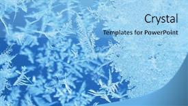  Presentation with winter wonderland - Presentation design consisting of crystal graphics - winter ice frost frozen background background and a light blue colored foreground