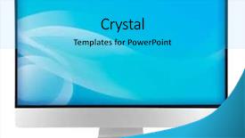  Presentation with blue ink splash - Amazing slide set having crystal graphics abstract - new modern monitor with blue backdrop and a cyan colored foreground