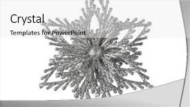  Presentation with soft toy for babies - PPT theme enhanced with crystal graphics abstract - toy snowflake - isolated background and a  colored foreground