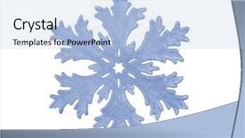  Presentation with toy cathone - Cool new slides with crystal graphics abstract - toy snowflake - isolated backdrop and a light blue colored foreground