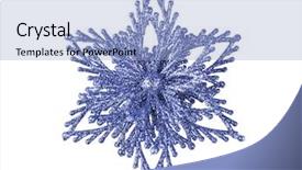  Presentation with crystal - Presentation design featuring crystal graphics abstract - toy snowflake - isolated background and a light blue colored foreground