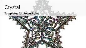  Presentation with history earth globe isolated white - PPT theme featuring crystal graphics abstract - toy snowflake - isolated background and a  colored foreground