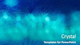  Presentation with ice frozen - Amazing presentation design having crystal graphics abstract - winter ice frost frozen background backdrop and a teal colored foreground