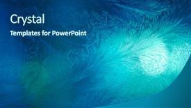 Presentation with winter ice - Audience pleasing presentation design consisting of crystal graphics abstract - winter ice frost frozen background backdrop and a ocean colored foreground