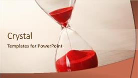 Presentation with crystal sparkle - Beautiful slide set featuring crystal hourglass with red sand backdrop and a cream colored foreground