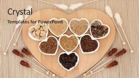  Presentation with crystal sugar - Cool new slides with crystal lollipop sticks over bamboo backdrop and a coral colored foreground