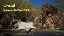  Presentation with old mines - PPT layouts featuring crystal mill or lost horse background and a tawny brown colored foreground