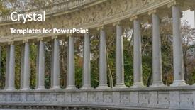  Presentation with gardens - Amazing slide deck having crystal palace - fountains and gardens backdrop and a  colored foreground