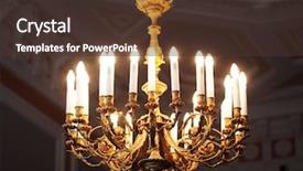  Presentation with crystal - Audience pleasing PPT theme consisting of crystal palace - photo of elegant chandelier backdrop and a tawny brown colored foreground