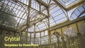  Presentation with crystal - Beautiful presentation theme featuring crystal palace in the retiro backdrop and a tawny brown colored foreground