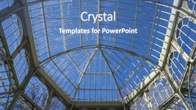  Presentation with crystal - Amazing presentation theme having crystal palace in the retiro backdrop and a ocean colored foreground