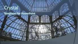  Presentation with crystal - Audience pleasing presentation theme consisting of crystal palace in the retiro backdrop and a  colored foreground