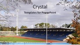  Presentation with sports arena - Beautiful slides featuring crystal palace sports arena london backdrop and a light gray colored foreground
