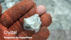  Presentation with quartz mineral - Beautiful PPT layouts featuring crystal quartz gem stone backdrop and a tawny brown colored foreground