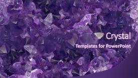  Presentation with crystal amethyst - Cool new PPT theme with crystal rocks - macro photo of lilac amethyst backdrop and a violet colored foreground