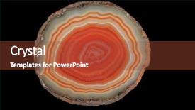  Presentation with crystal - Theme featuring crystal rocks - translucent slice of a stone background and a tawny brown colored foreground