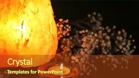  Presentation with table salt - Slides featuring crystal stones alternative medicine - himalayan salt lamp candle background and a tawny brown colored foreground